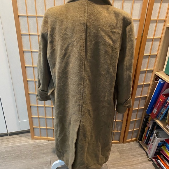 Authentic Max Mara Italy Virgin Wool Cashmere Coat Camel Tan Khaki Trench 8 - Picture 7 of 14